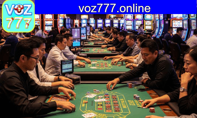 Painel de transmissão ao vivo voz777 com chat da comunidade e indicador de espectadores