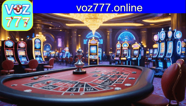 Interface do catálogo de jogos online voz777 com categorias puzzles e party games